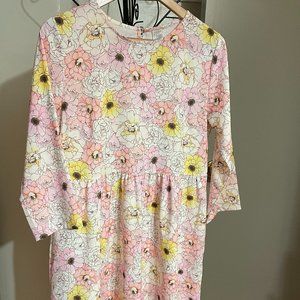 SIMONS Twik Pretty Pink Yellow Floral Baby Doll Dress